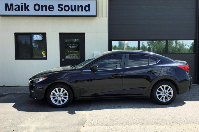 2015 Mazda3 with professional window tint in North Bay